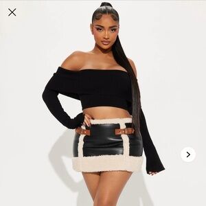 Cuddle Weather Faux Leather Micro Mini Skirt - Black Fashion Nova